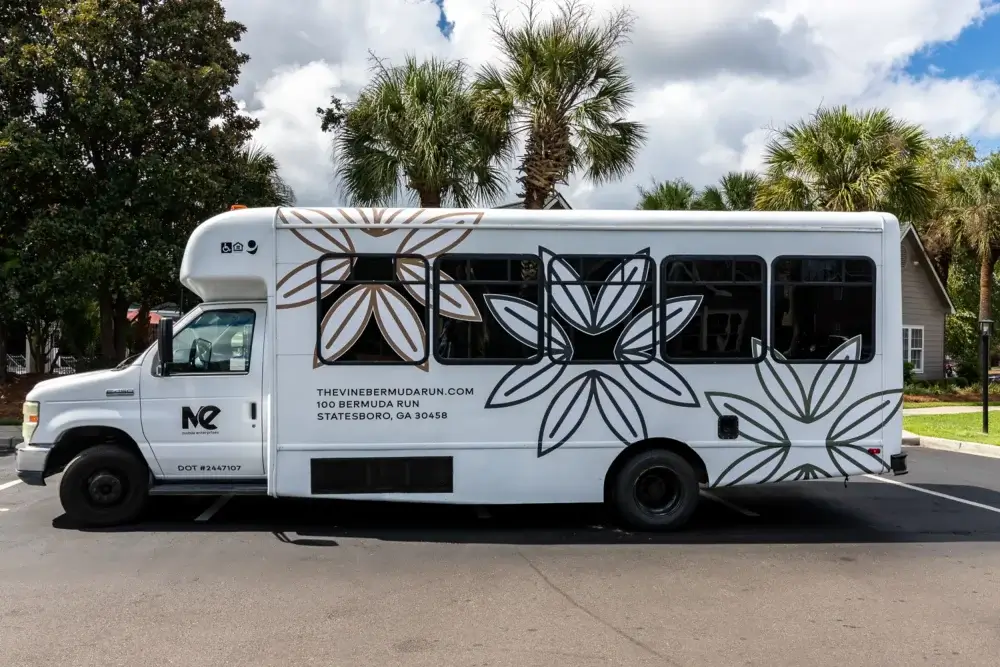 private shuttle to campus the vine at bermuda run apartments near gsu