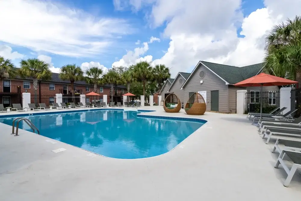 sparkling pool the vine at bermuda run apartments near gsu